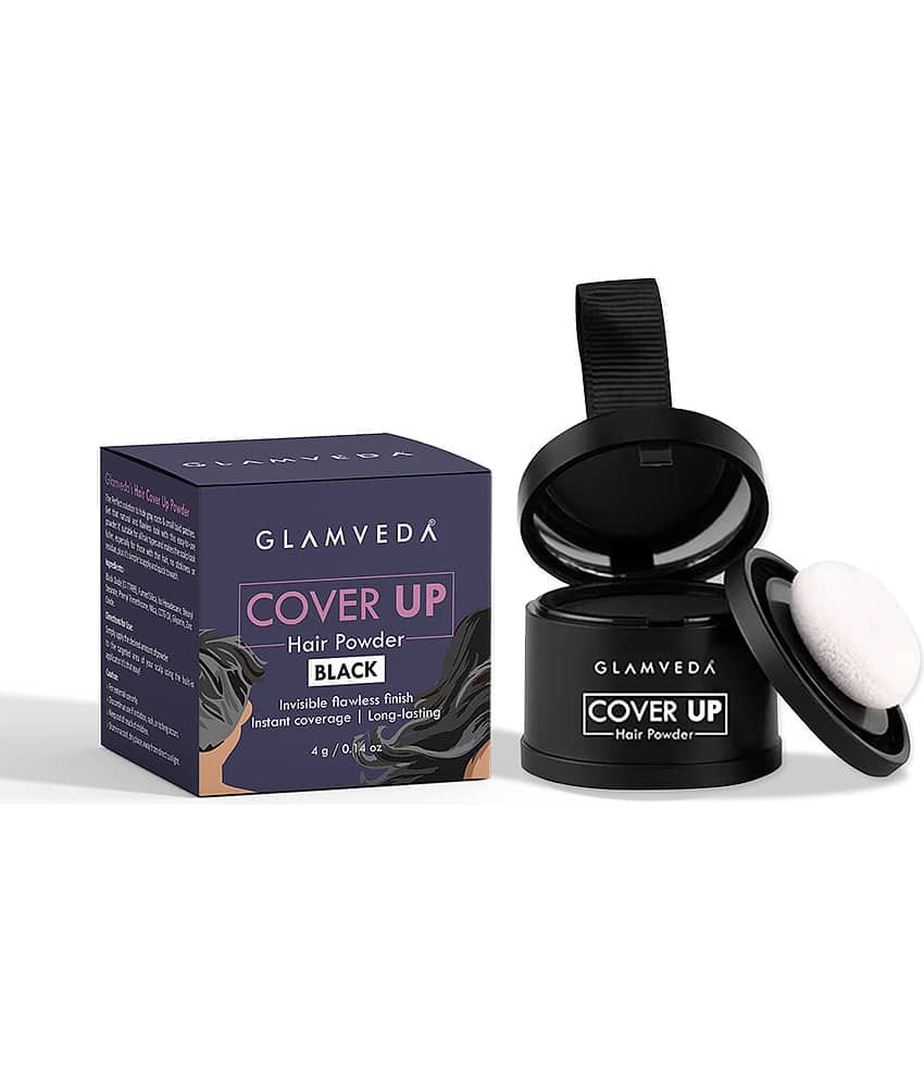Glamveda Glamveda Hair cover up powder Black hair powder Brow Powder Black Black 4 g
