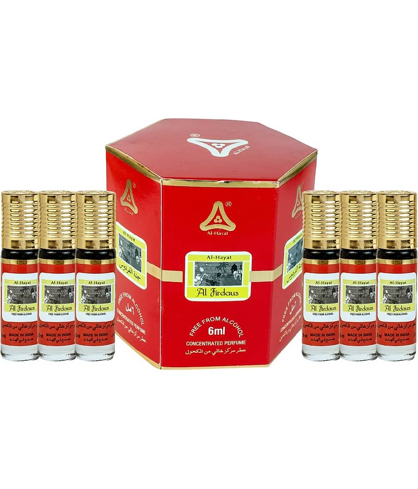 Al-Hayat Musk Non- Alcoholic Miniature Attar ( Pack of 6 )