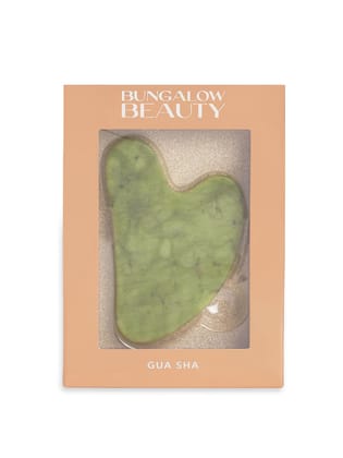 Bungalow Beauty Gua Sha Facial Massage Tool, Green Jade Bungalow Beauty Gua Sha Facial Massage Tool, Green Jade