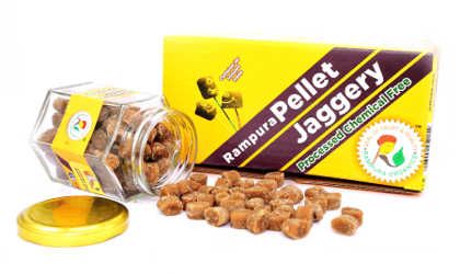 Rampura Jaggery - Pellet - 400 g with Jar