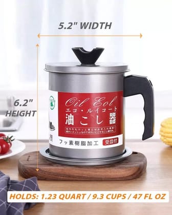 Wholesale Item - KITCHEN FRYING OIL SEPARTOR FILTER POT 1.4 L - MOQ 8 Pieces