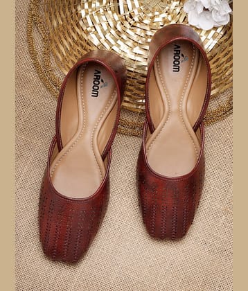 Aroom Brown Women's Ethnic Ballerinas