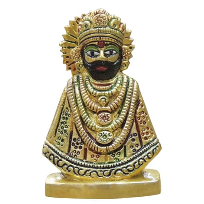 Brass Khatu Shyam Statue – Shri Khatu Shyam Ji Brass God Idol, Height : 3.5 Inch (BSMAS1305 C)