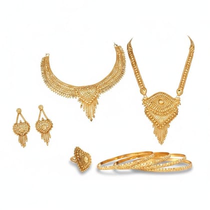 Traditional Gold-Toned Ethnic Jewellery Set