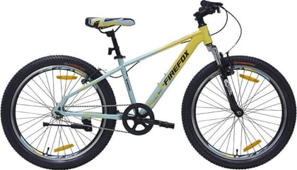FIREFOX Tremor X 24T Mountain Cycle (Single Speed, Yellow, Black, Only Front Suspension)
