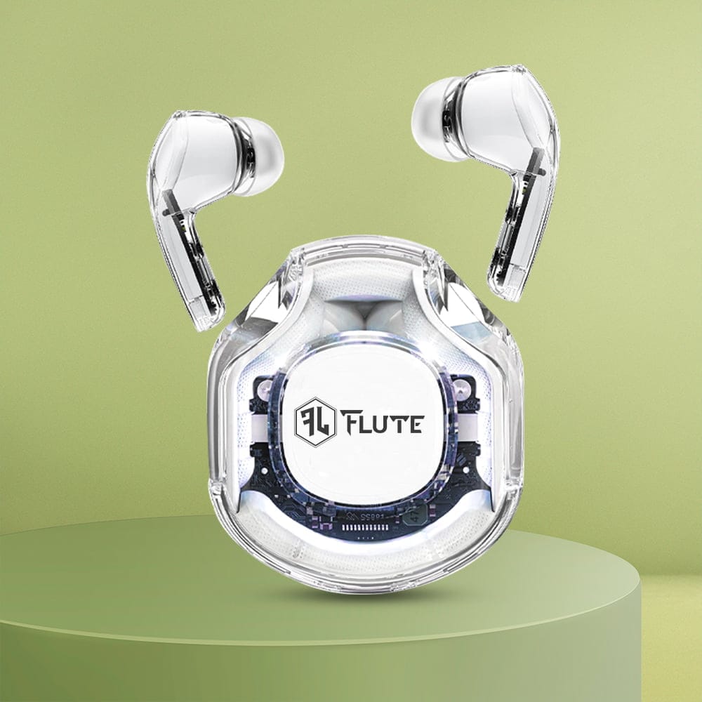 Flute Ultrapods Pro Wireless Earbuds - Pearl White