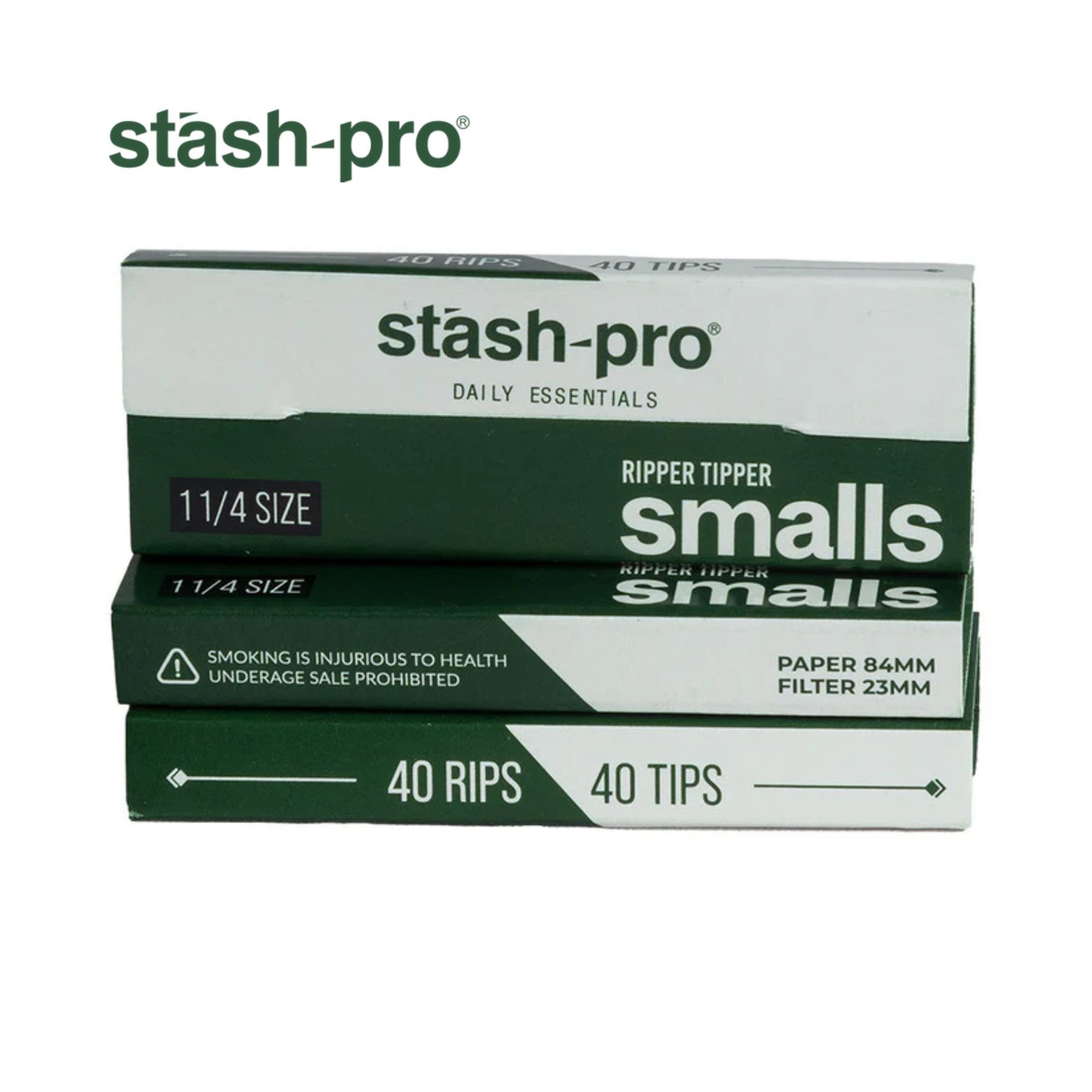 Stash-Pro Ripper Tipper Rolling Paper with Tips - 1 ¼ Size-WHITE