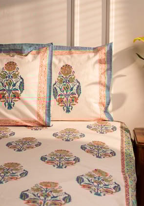 Apricot Bouquet Bedsheet