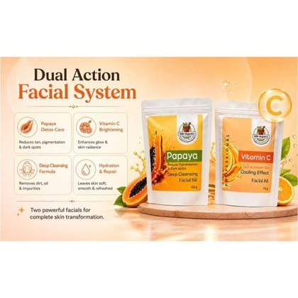 RiBi Organics Papaya & Vitamin C Facial Kit Combo