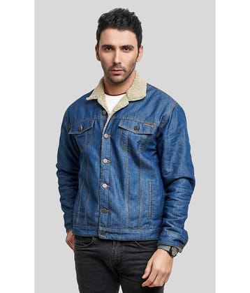 NUEVOSPORTA - Blue Denim Regular Fit Men's Denim Jacket ( Pack of 1 )