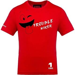 RusselMania Men Printed Round Neck Red T-Shirt