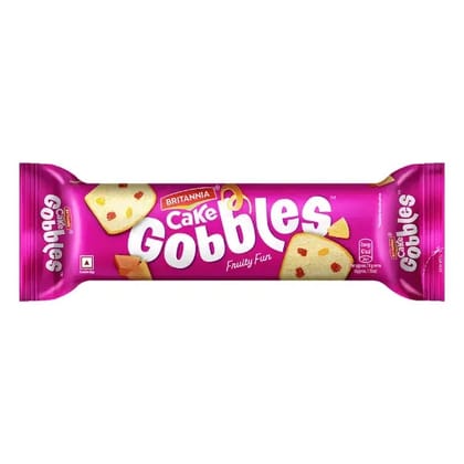 britannia gobbles fruity fun cake 100 gm
