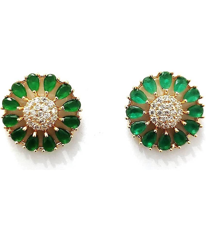 Jewels Corner - Green Stud Earrings ( Pack of 1 )