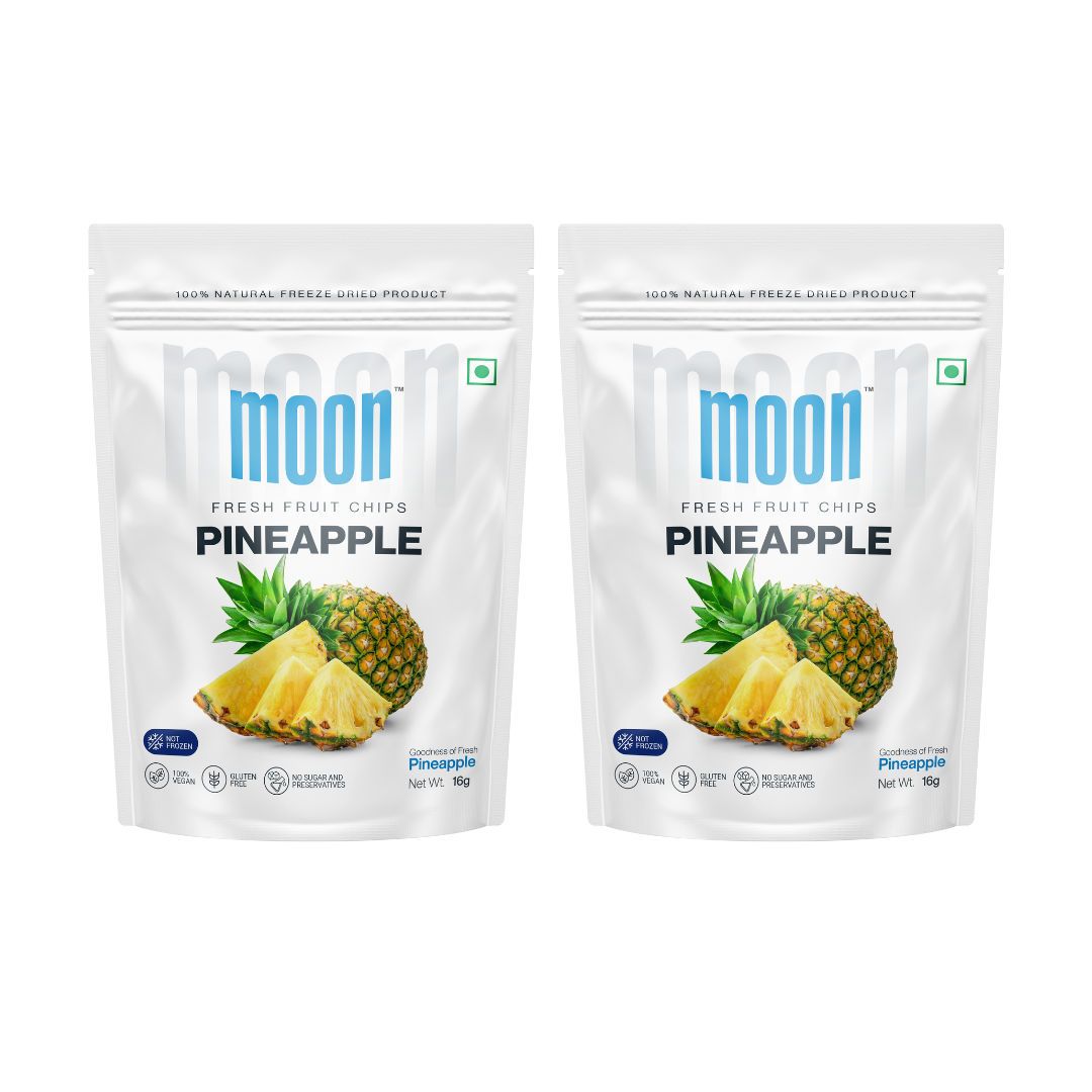 Moon Freeze Dried Pineapple Chips, 16 gm - Pack of 2
