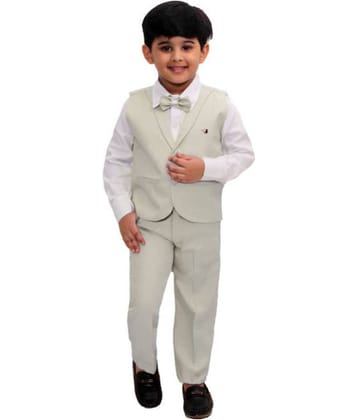 Fourfolds Pack of 1 Boys Cotton Blend Shirt & Pants Set ( Green )