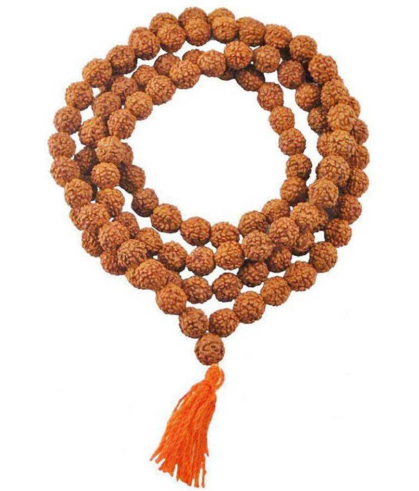 Lord Shiva 5 Mukhi Nepal Rudraksha Mala with 5mm 108 Beads - Original With Lab Certification