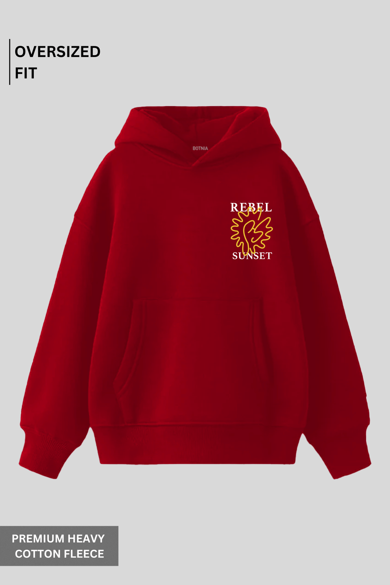 Rebel Sunset- Oversized Hoodie-XS-S