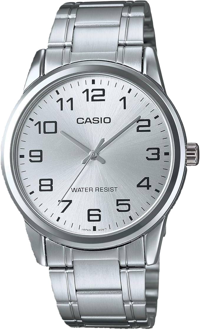 Stylish Silver-Tone Water-Resistant Watch with Durable Silicon Strap