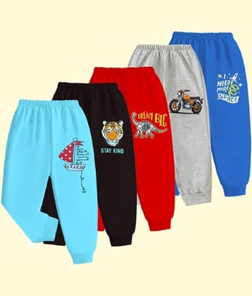 Kuchipoo Pack of 5 Boys Cotton Blend Trackpant ( Multicolor 3 )