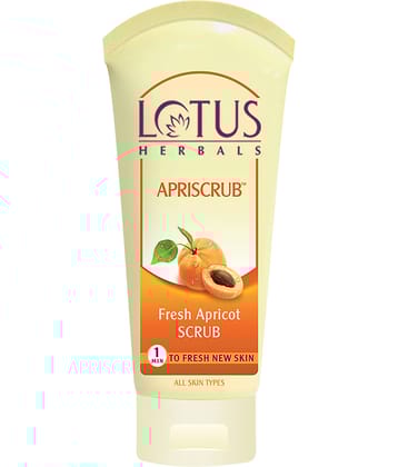 Lotus Herbals Apriscrub Fresh Apricot Scrub , Natural Exfoliating Face Scrub , Chemical Free , 100G