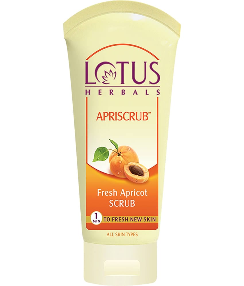 Lotus Herbals Apriscrub Fresh Apricot Scrub , Natural Exfoliating Face Scrub , Chemical Free , 100G