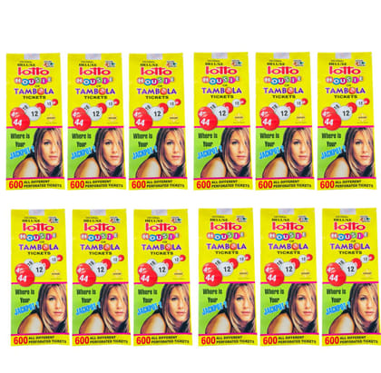 MUKESH Deluxe Tambola Tickets Pack of 12 Books 7200 Tickets Housie Party Game