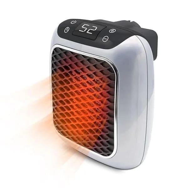 Indoor 800W Portable Heater - Plug In Wall Electric Mini Desktop Retro Electric Heater