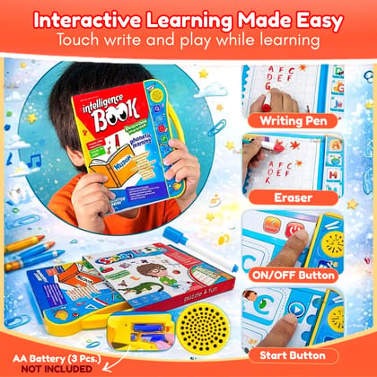 Interactive Sound Book for Kids with Marker (Ages 2–7) Learn Alphabets, Numbers, Shapes & Phonics Educational Talking Book with Music & Touch Features Multicolor Learning Toy for Toddlers by Ruhi Import Store Interactive Sound Book for Kids with Marker (Ages 2–7) Learn Alphabets, Numbers, Shapes & Phonics Educational Talking Book with Music & Touch Features Multicolor Learning Toy for Toddlers by Ruhi Import Store