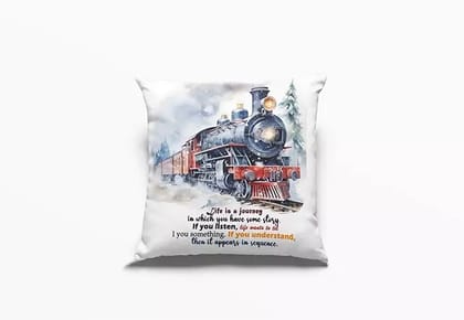 Arni Arts Life Is A Journey Story Cushion Cover 12x12 Inch