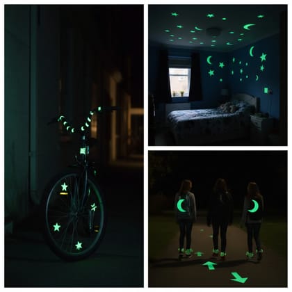 Glow in the Dark Sticker Craft Kit – DIY Luminous Stickers for Kids Art, Craft and Room Decoration