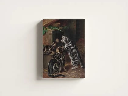 Furnishub Visiting Time by Horatio Henry Couldery Premium Canvas Painting Wrapped Canvas Size 31 x 20 cm