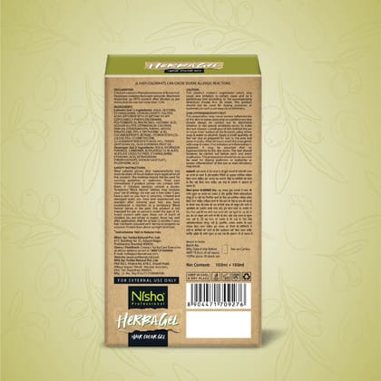Nisha Herbagel Hair and Beard Colour Gel Original Black 200ml, Ammonia Free Black Hair Colour Gel