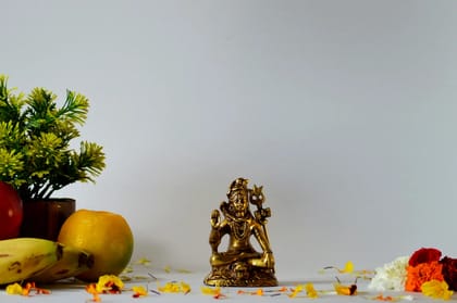 Lord Shiva - Brass Statue (Color - Golden, Size - 4H *2.75L*2B) by Snova Enterprises
