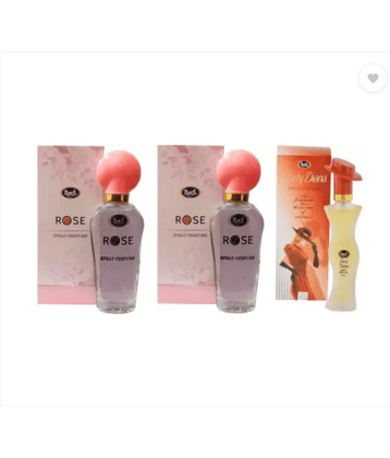 Monet - 2 ROSE PERFUME 30 ML & LADY DIANA PERFUME ,30ML Eau De Parfum (EDP) For Men,Women 90 ( Pack of 3 )