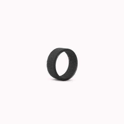 Mesh Ring- Black (Anti-tarnish & Waterproof)-16
