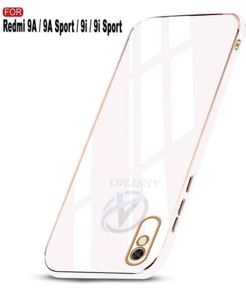 AESTMO - White Silicon Plain Cases Compatible For Xiaomi Redmi 9A ( Pack of 1 )