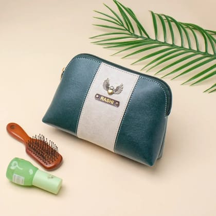 PERSONALISED MULTIPURPOSE POUCH STRIPE - GREEN-Green