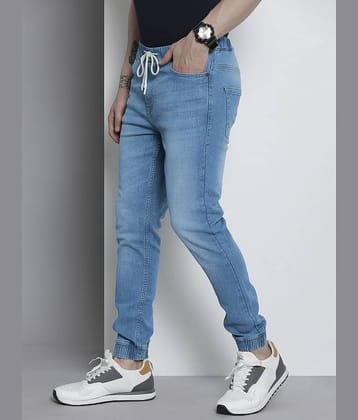 The Indian Garage Co. Slim Fit Basic Men's Jeans - Light Blue ( Pack of 1 )