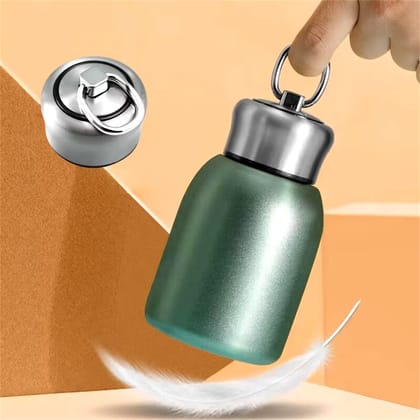 Mini Thermal Flask, 300ml Stainless Steel, 24-Hour Temperature Control, Green  by Ruhi Import Store
