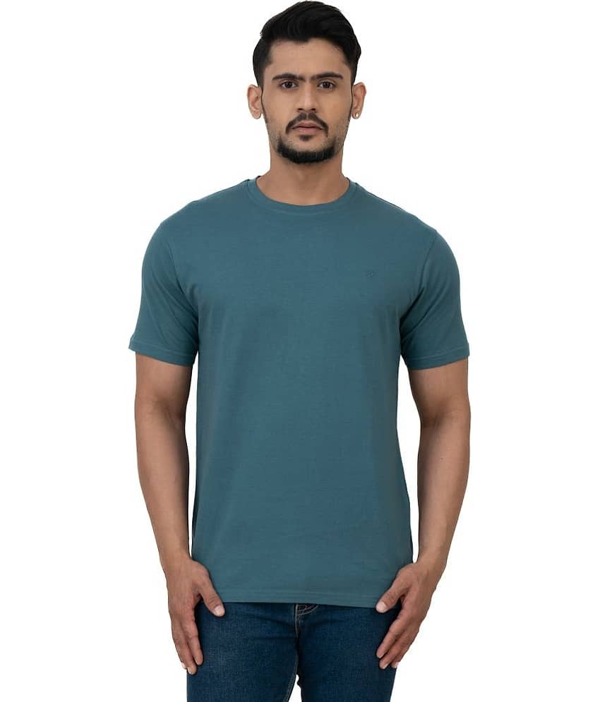 Cotstyle Pack of 1 Cotton Regular Fit Men's T-Shirt ( Teal )
