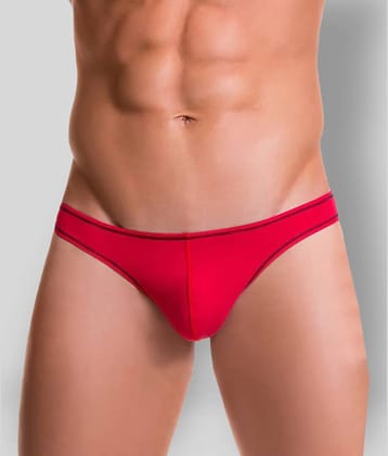 Bruchi Club Pack of 1 Microfibre Briefs For Men's ( Red )