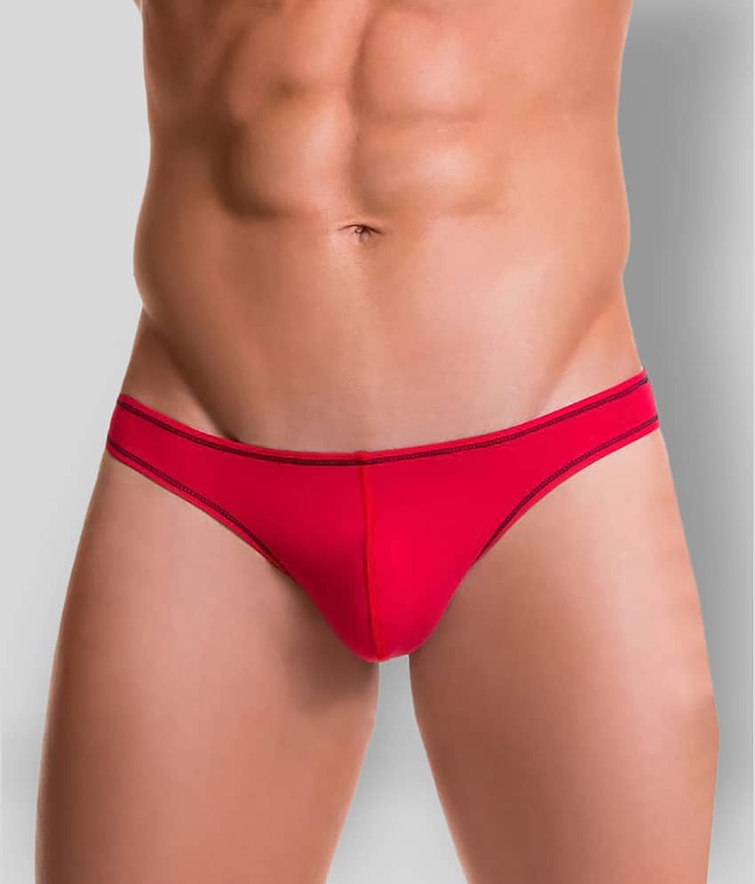 Bruchi Club Pack of 1 Microfibre Briefs For Men's ( Red )