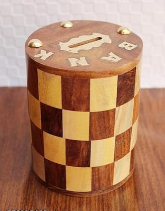 Wooden kids money bank
