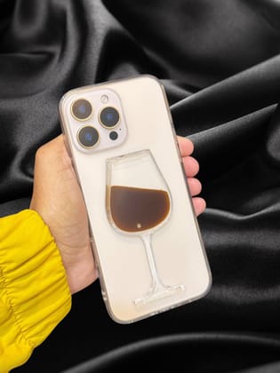 Classy Wine Glass Transparent Cover-iPhone 16 Pro Max