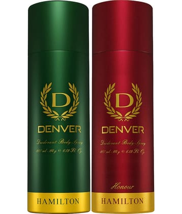 Denver Hamilton & Honour Deodorant Spray for Men 200 ml ( Pack of 2 )
