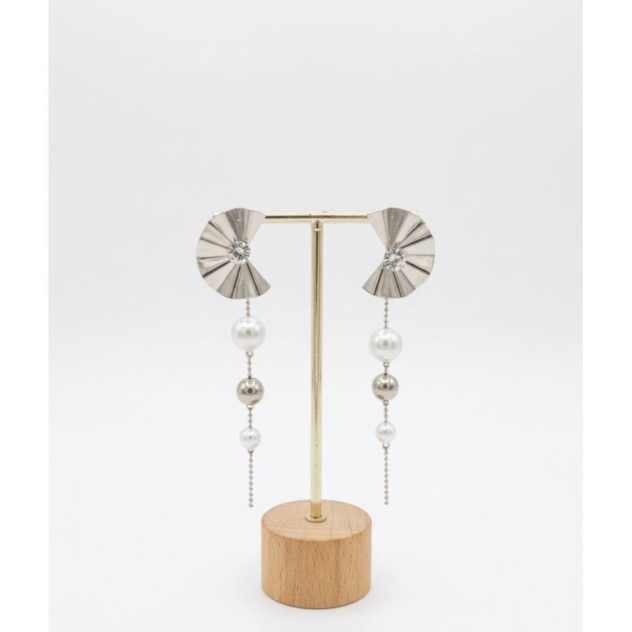 Earrings Metallic Fan