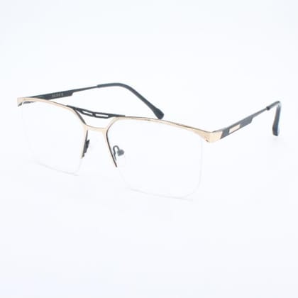 Lensoz Elite X Luxe Half Rim Rectangle Z - Medium - Golden & Black