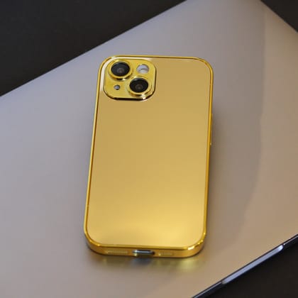 Gold Electroplated 360 Degrees Protection Premium Case-iPhone 15