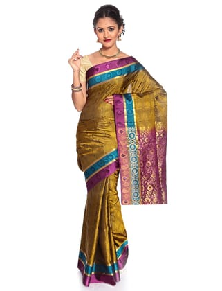 Mehendi Green Kanchipuram Silk Saree