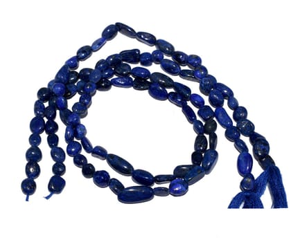 Lapis Stone Top Quality Natural Smooth Nugget Gemstone ,Tumble Beads, For Jewelry Making. (BWSNTB-012)-1 String of 49 Pieces / Irregual Size
